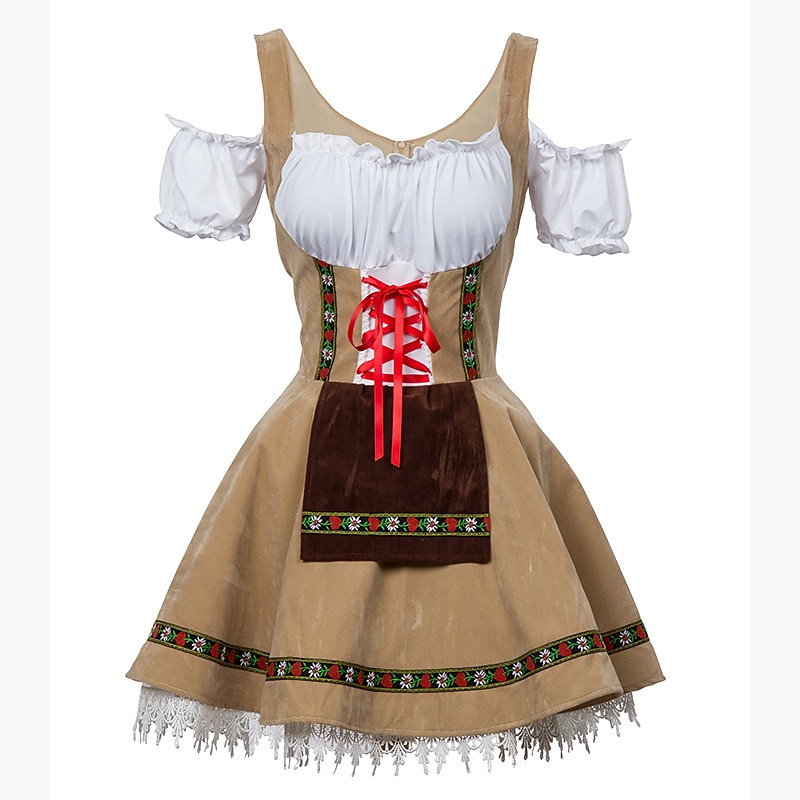 Oktoberfest Dirndl Trachtenkleider Strumpf Oktoberfest / Bier Bayerisch Bayerisch Wiesn Traditioneller Stil Wiesn Damen Stoff im traditionellen Stil Hemd Schürze Socken 2025 - $34.99 –P13