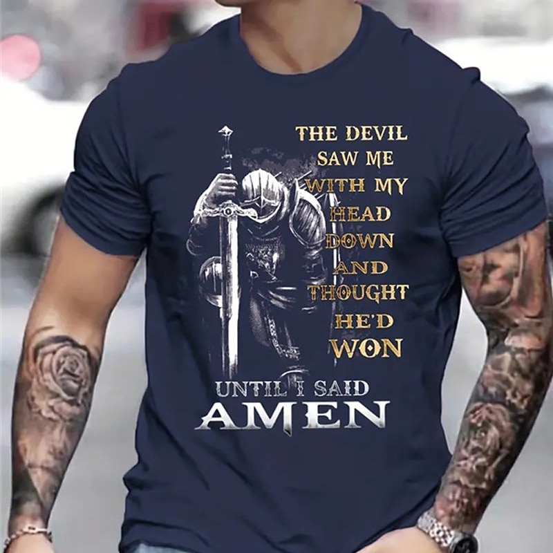 Homme Chevaliers Templiers Impressions Graphiques T-shirt T-shirt graphique Coton Manche Courte Graphique Chemise Noir Blanche bleu marine T-shirt confortable Extérieur Rue Vêtements de créateurs de de 2025 ? $15.99 –P7