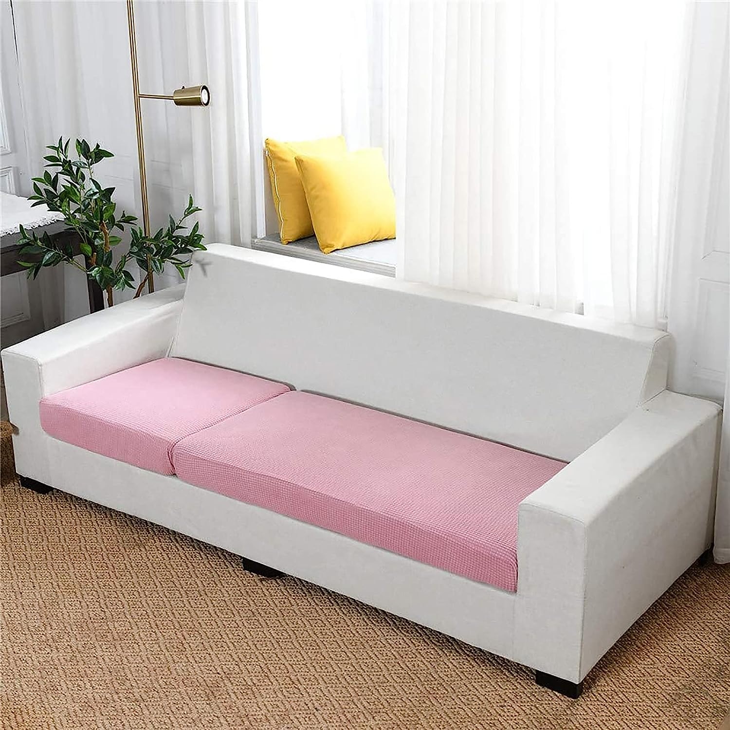 canapea extensibilă pernă scaun pernă slipcover canapea elastic fotoliu canapea fotoliu 4 sau 3 locuri gri simplu solid moale durabil lavabil 2025 - $13.99 -P12