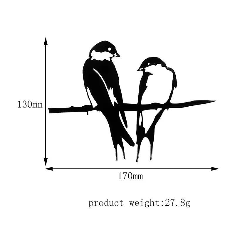 fugl metall veggdekor lovebird kunst for utendørs hage terrasse dekor hage dekor fugl dekor skilt hage hage dekor hage hage bakgård statuer 2025 - $9.99 -P1