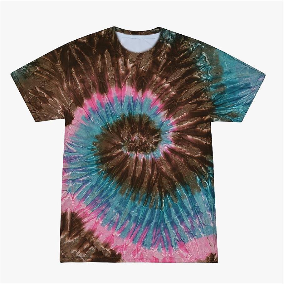 Disk Tie Dye T-skjorte Animé 3D Graphic Til Par Herre Dame Voksne Maskerade 3D-utskrift Fritid / hverdag 2025 - $17.99 –P14