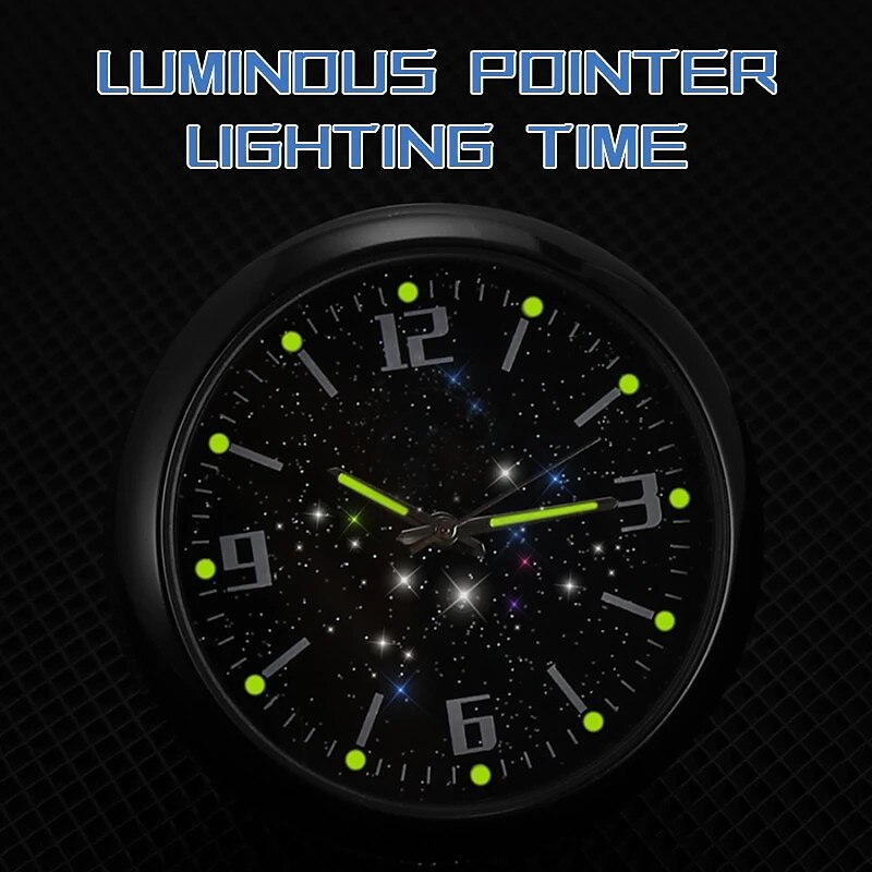 New Upgrade Car Refit Accessories With Luminous Star Sky Clock Electronic Quartz Ornaments Watch Clock Apply for All Car 2025 - $12.99 –P3