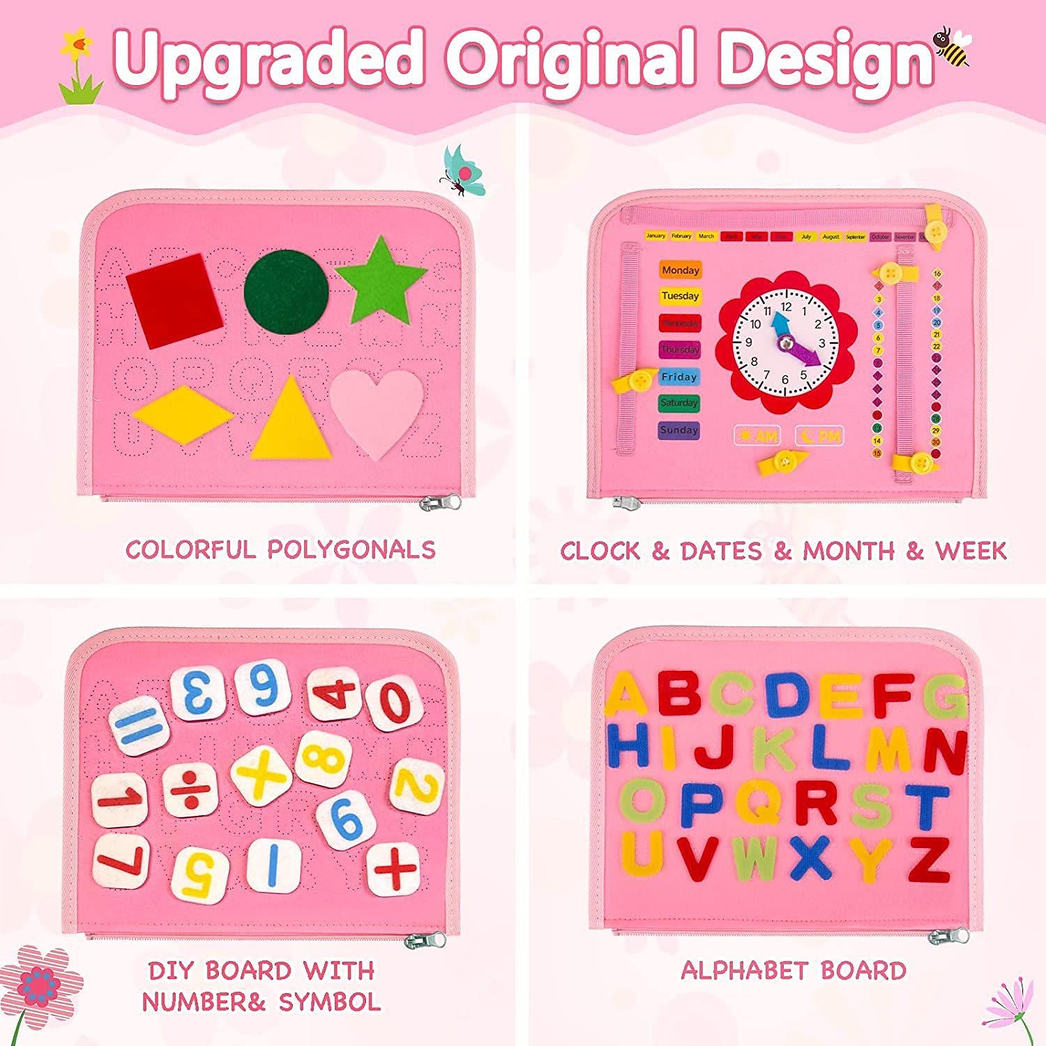 Montessori jouets montessori tableau occupé, éducation montessori se sentait tableau occupé tableau d'apprentissage éducatif pour enfants dossier multi-pages de 2025 ? $37.99 –P7