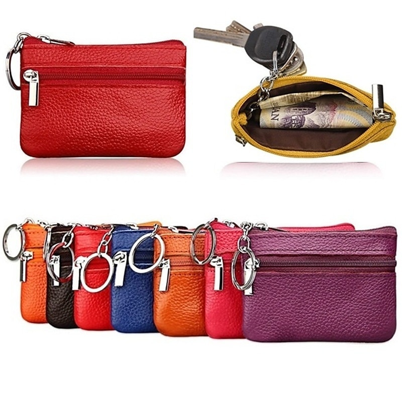 Fashion Leather Mini Coin Change Purse Wallet Clutch Zipper Small Soft Key Card Holder Money Bag Pocket Wallets 2025 - $10.99 –P2