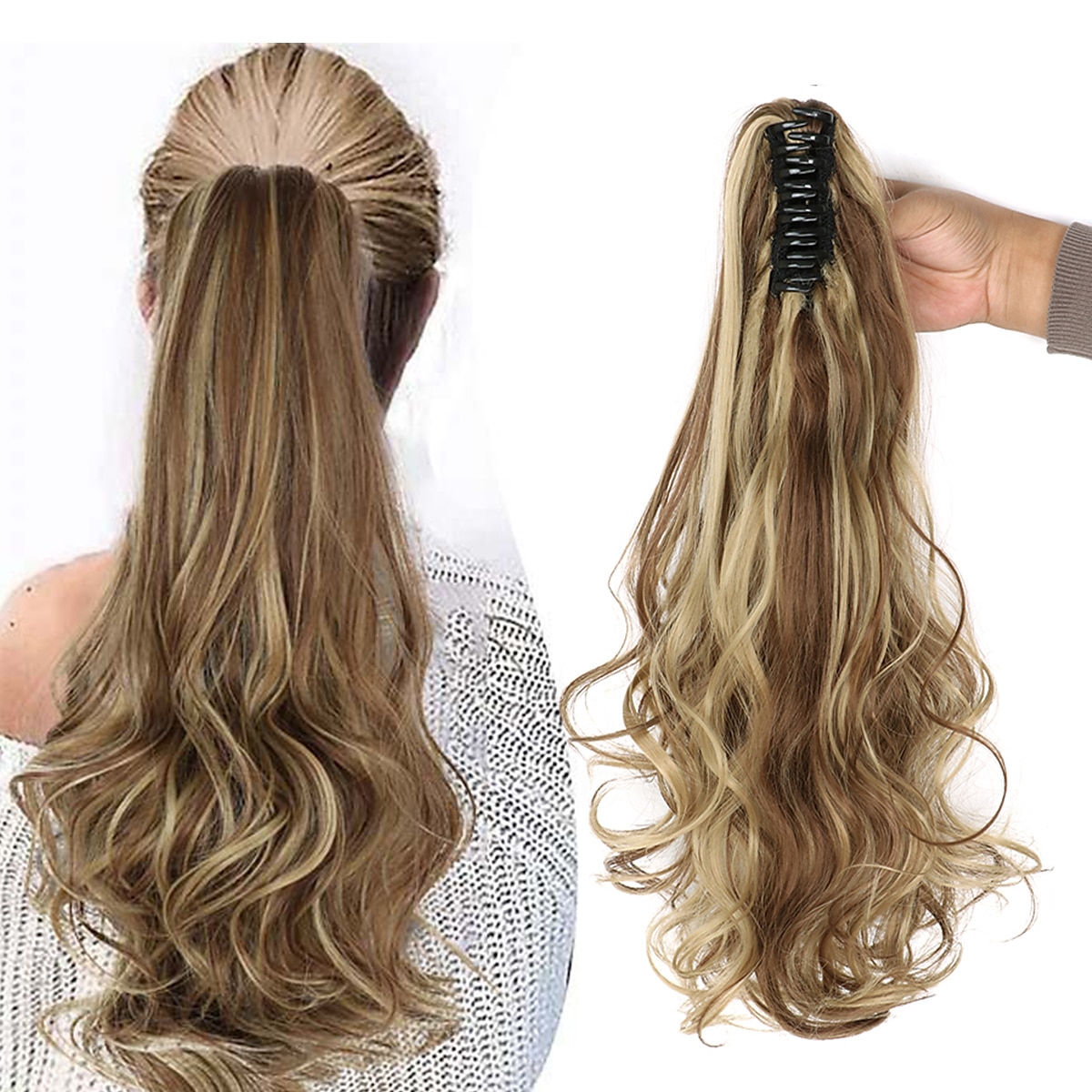 Gancio Code Classico / sintetico / Facile da indossare Capelli sintetici Pezzo di capelli Estensione capelli Ondulato / Onda naturale 22 pollici Festa / Serata / Da tutti i giorni / Da mare del 2025 a $14.49 –P12