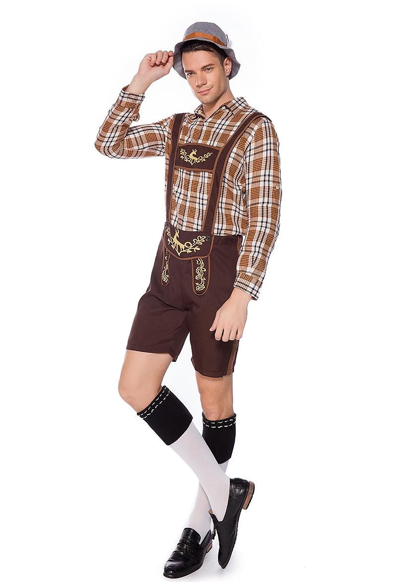 Oktoberfest Pusero / hame nahkahousuista baijerilainen Saksa München Niityt Miesten Perinteinen tyyli kangas Pusero Shortsit Hattu 2025 - $52.99 –P10