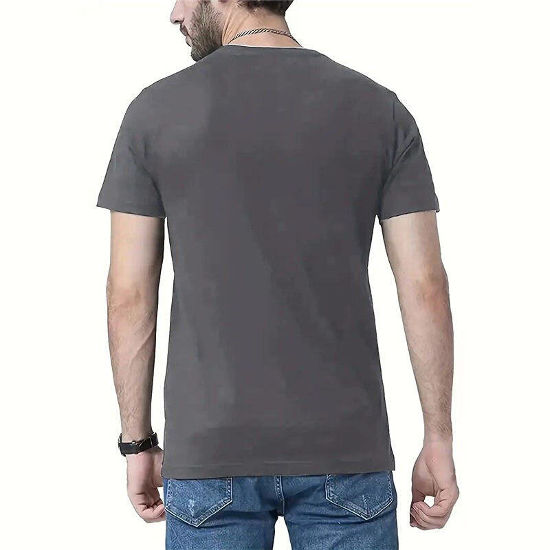 Homens Letra Estampas Abstratas Camiseta Camisetas gráficas Algodão Manga Curta Gráfico Camisa Preto Branco Azul Camiseta confortável Ao ar livre Rua Roupas de estilistas de 2025 por $15.99 –P8