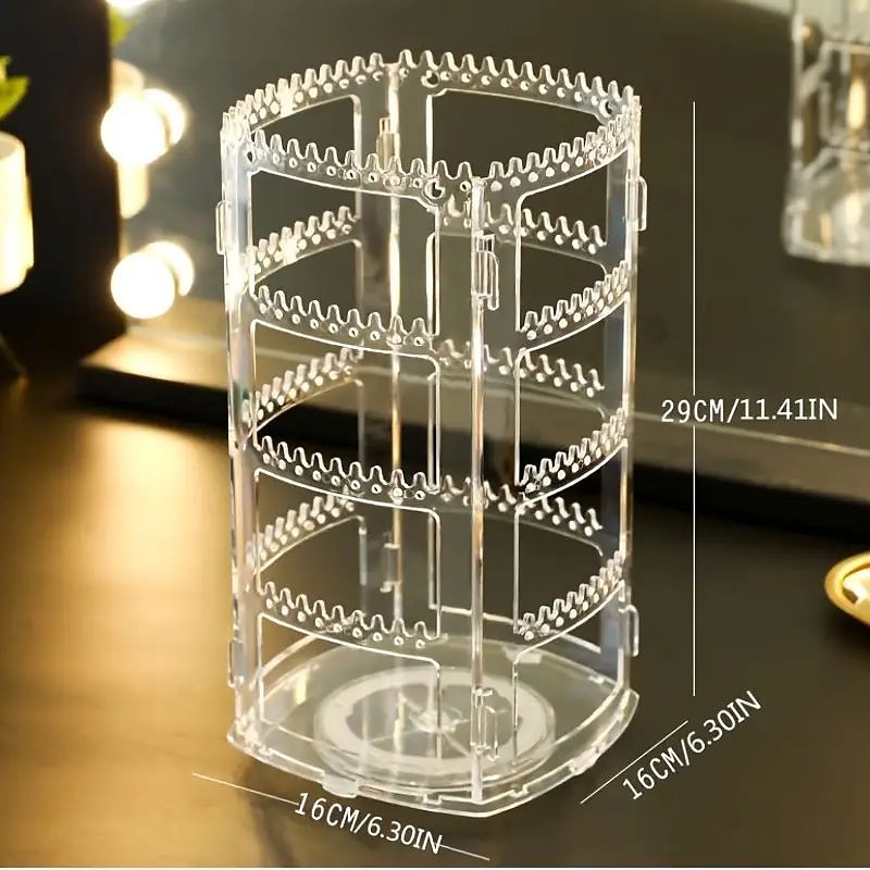 4-lags 360° roterende øredobberholder: den perfekte smykkearrangøren for halskjeder, øredobber og piercinger! 2025 - $17.99 –P5