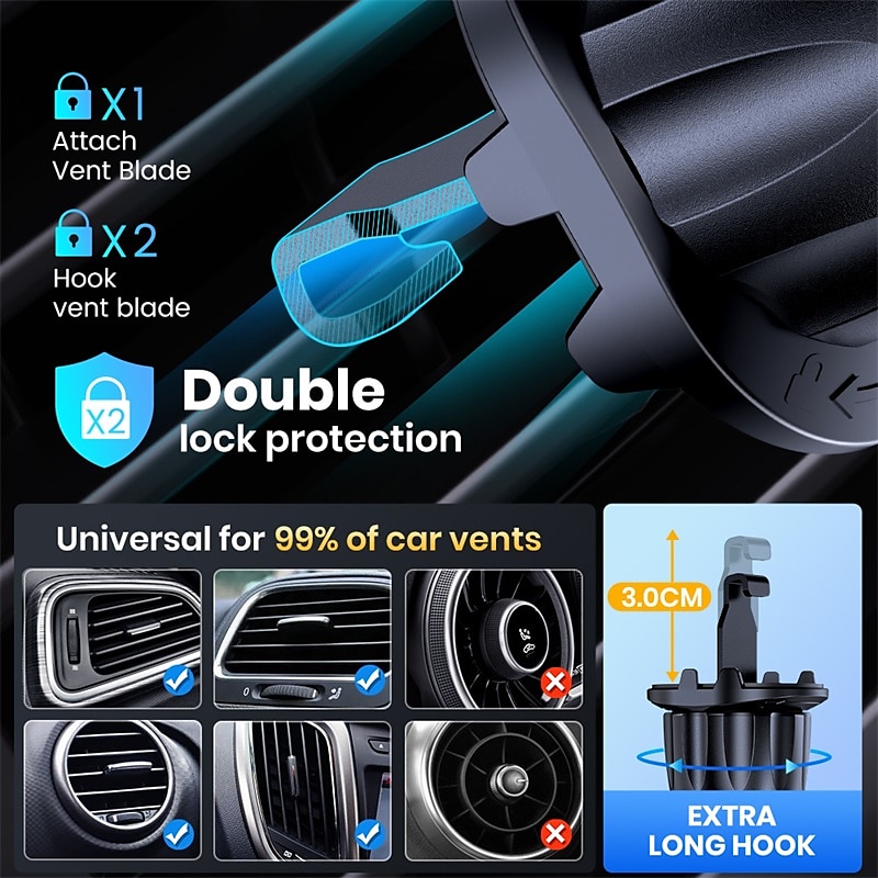 Car Vent Phone Mount Portable Rotatable Adjustable Phone Holder for Car Compatible with All Mobile Phone Phone Accessory 2025 - $14.99 –P4