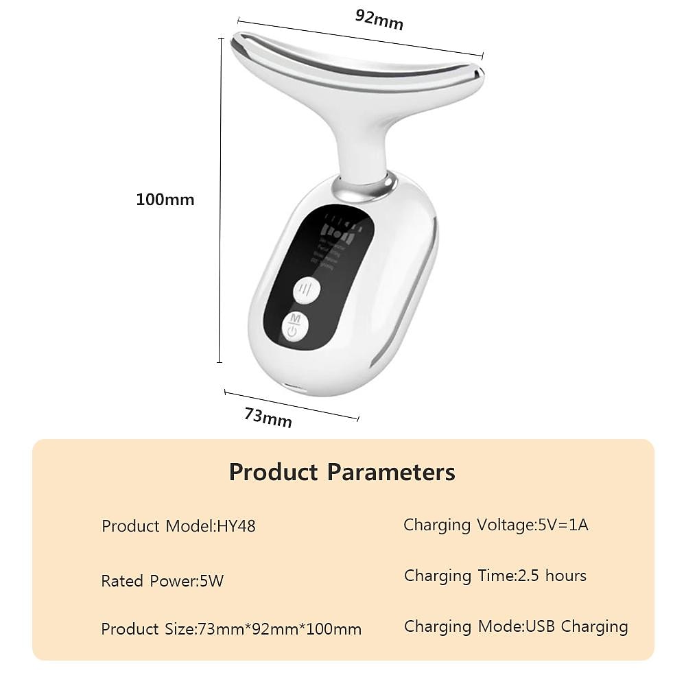 HY48 Neck Anti Wrinkle Face Lifting Beauty Device Led Photon Therapy Skin Tighten Reduce Double Chin Remove Neck Lines Valentine's Day Gift 2026 - $27.99 –P10