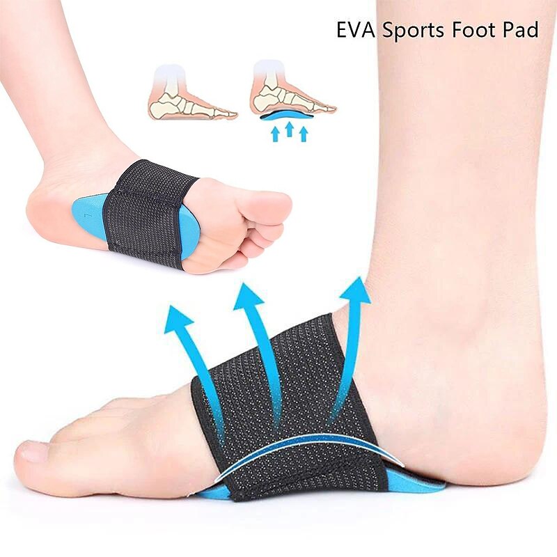 EVA Sports Foot Pad, Flat Foot Arch Support Half Pad For Men And Women, Inner And Outer Eight-character Orthopedic Arch Insole 2025 - $12.49 –P1