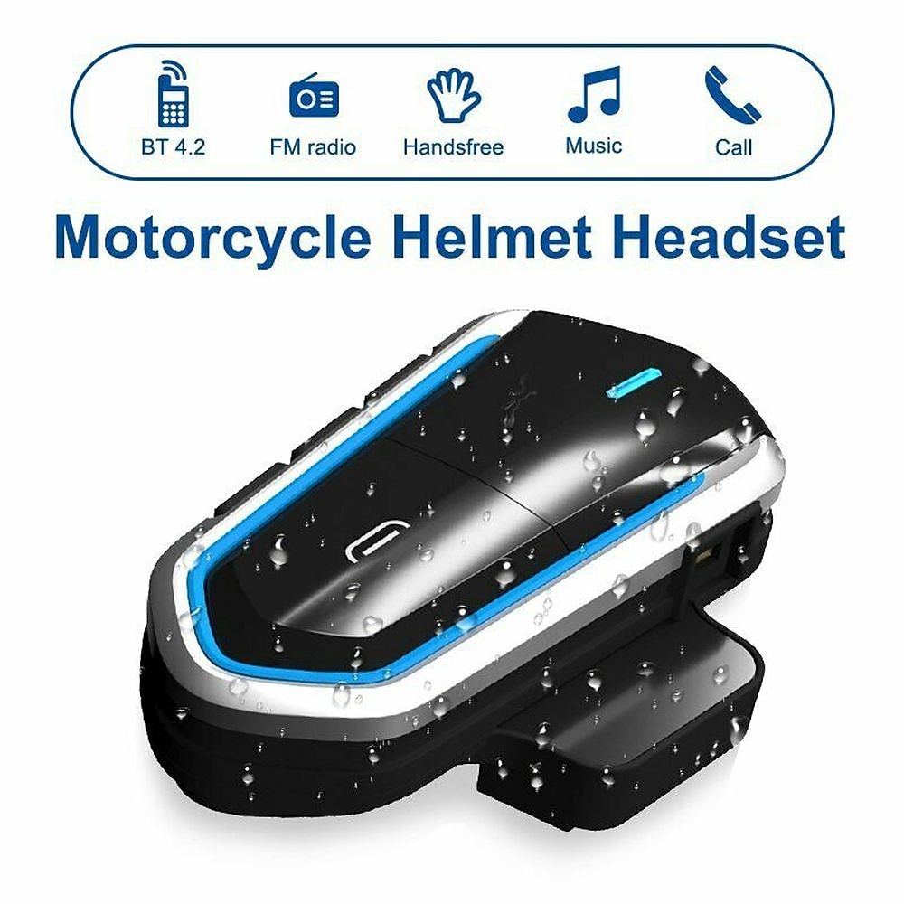 мотоциклетная гарнитура bluetooth шлем домофон водонепроницаемый шлем гарнитура bluetooth 4.1 аксессуары для мотоциклов 2025 - $41.99 -P6