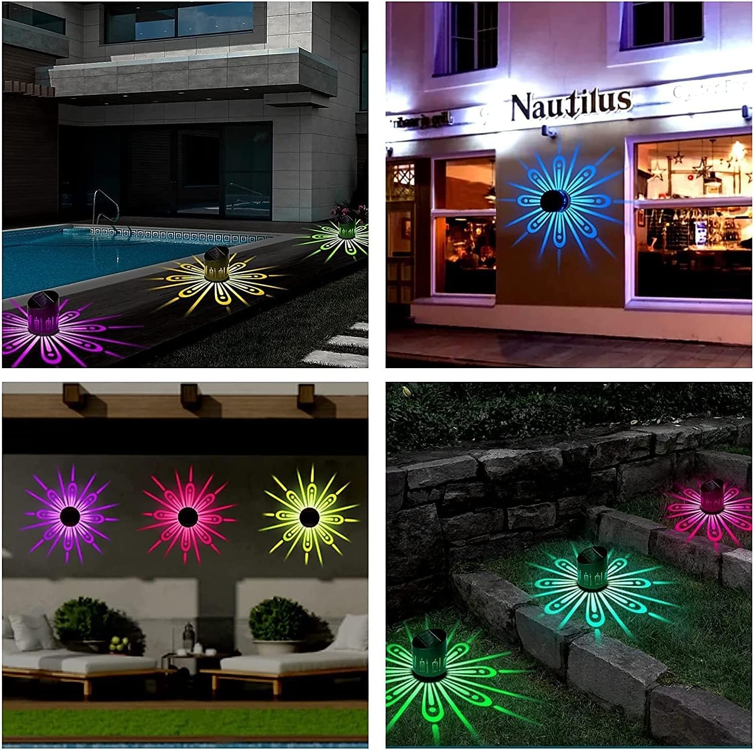 lumina solara de perete lumina de punte care schimba culoarea lumina de gard in aer liber impermeabila vila gard de gradina curte perete pilastru scara decorare 2025 - $20.99 –P3