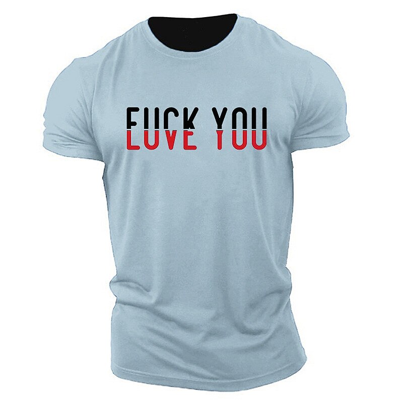 ÎȚI F*CK LOVE YOU Tricou bărbați grafic sarcastic cu mânecă scurtă 2026 - $17.77 –P2