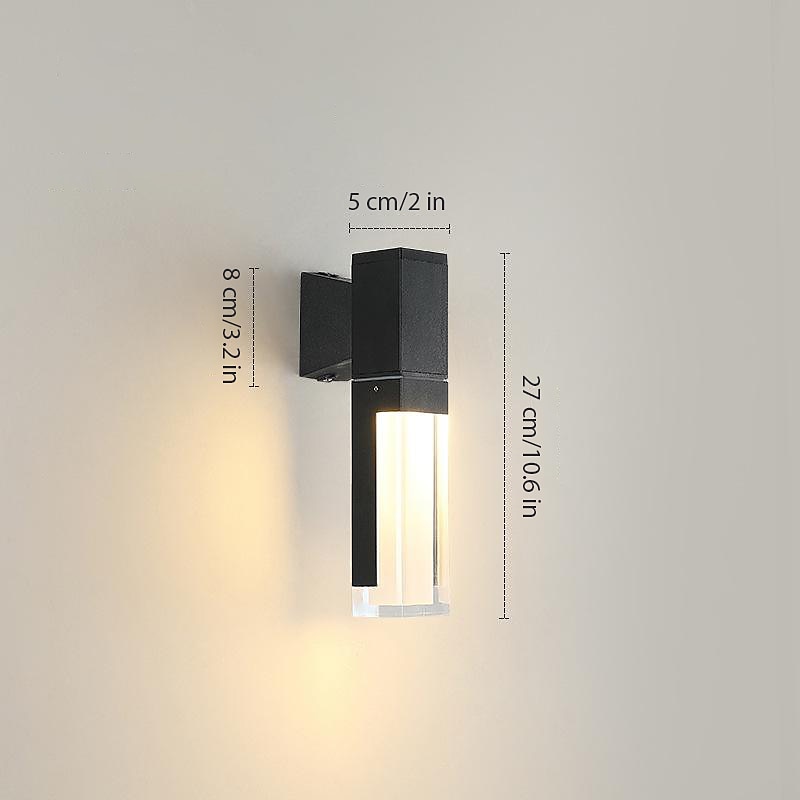 LED-Sensor-Wandleuchte, Wandleuchte für den Außenbereich, Wandleuchten aus schwarzem Metall, Up-Down-Wandleuchten, Wandlaterne aus Aluminium, wasserdichte IP65-Scheinwerfer, Nachtlampen für Veranda, Terrasse, Garten, 85–265 V 2025 - $66.99 –P9