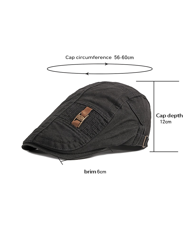 Herren Schiebermütze Ascot-Hut Ballonmütze Schwarz Dunkelmarine Baumwolle Mode Strassenmode Stilvoll 1920er Jahre Mode Outdoor Täglich Ausgehen Glatt Warm 2025 - $12.49 –P2
