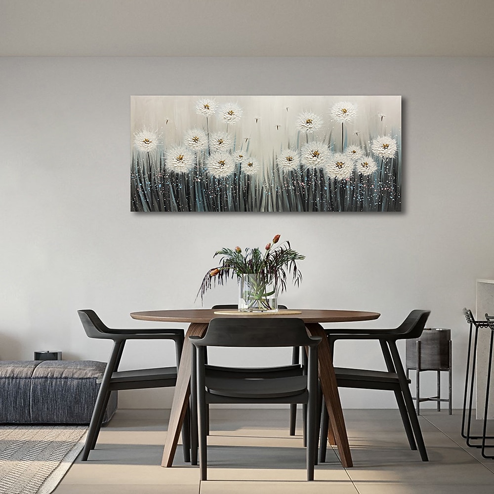 Handmade Hand Painted Wall Art Abstract Colorful Flower Texture Oil ...