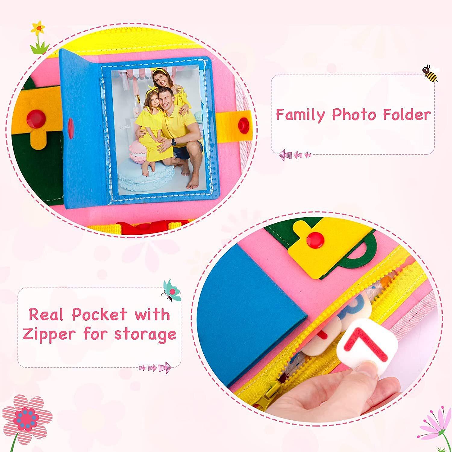 Montessori jouets montessori tableau occupé, éducation montessori se sentait tableau occupé tableau d'apprentissage éducatif pour enfants dossier multi-pages de 2025 ? $37.99 –P10