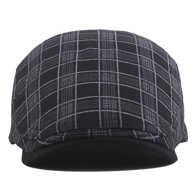 Dla obu płci Kaszkiet Czarny Biały Poliester Retro Podróże Styl plażowy Na zewnątrz Urlop Kratka Regulowany Moda 2025 - $13.99 –P2