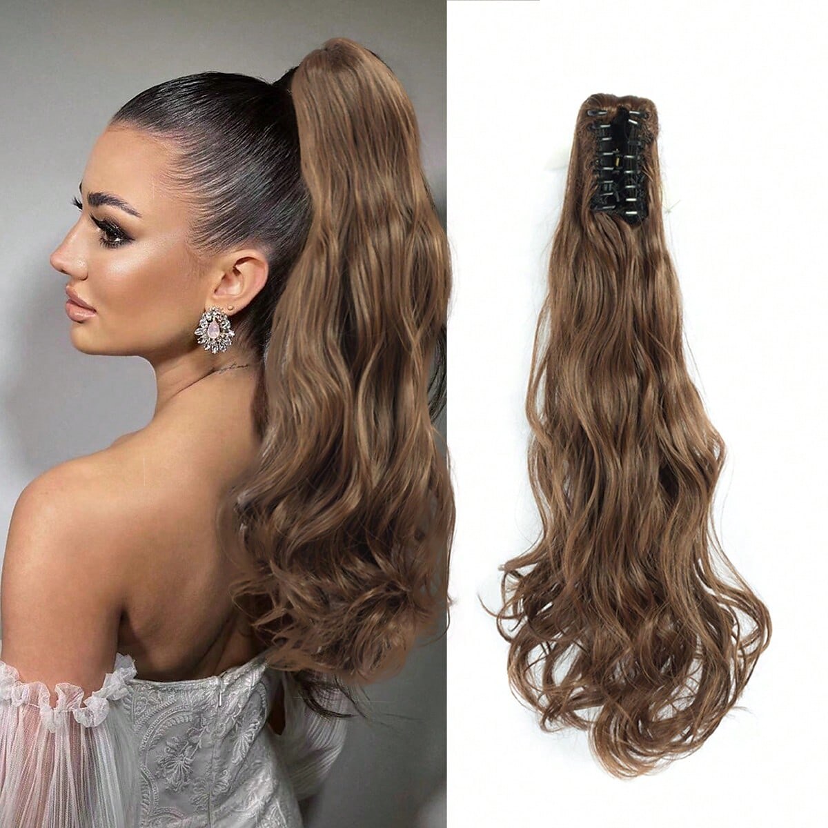 Gancio Code Classico / sintetico / Facile da indossare Capelli sintetici Pezzo di capelli Estensione capelli Ondulato / Onda naturale 22 pollici Festa / Serata / Da tutti i giorni / Da mare del 2025 a $14.49 –P11