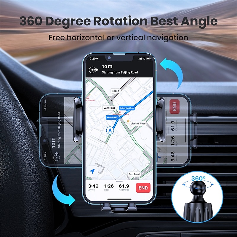 Car Vent Phone Mount Portable Rotatable Adjustable Phone Holder for Car Compatible with All Mobile Phone Phone Accessory 2025 - $14.99 –P5