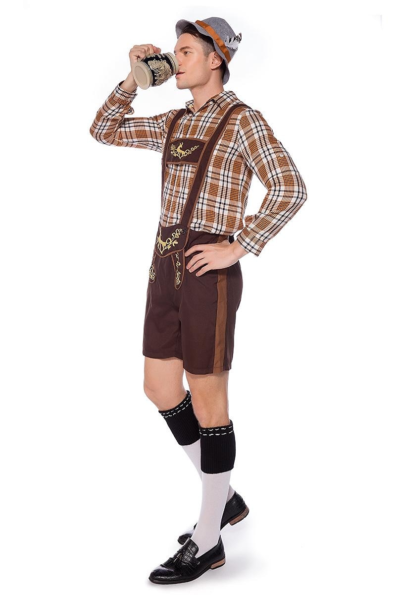 Oktoberfest Pusero / hame nahkahousuista baijerilainen Saksa München Niityt Miesten Perinteinen tyyli kangas Pusero Shortsit Hattu 2025 - $52.99 –P2
