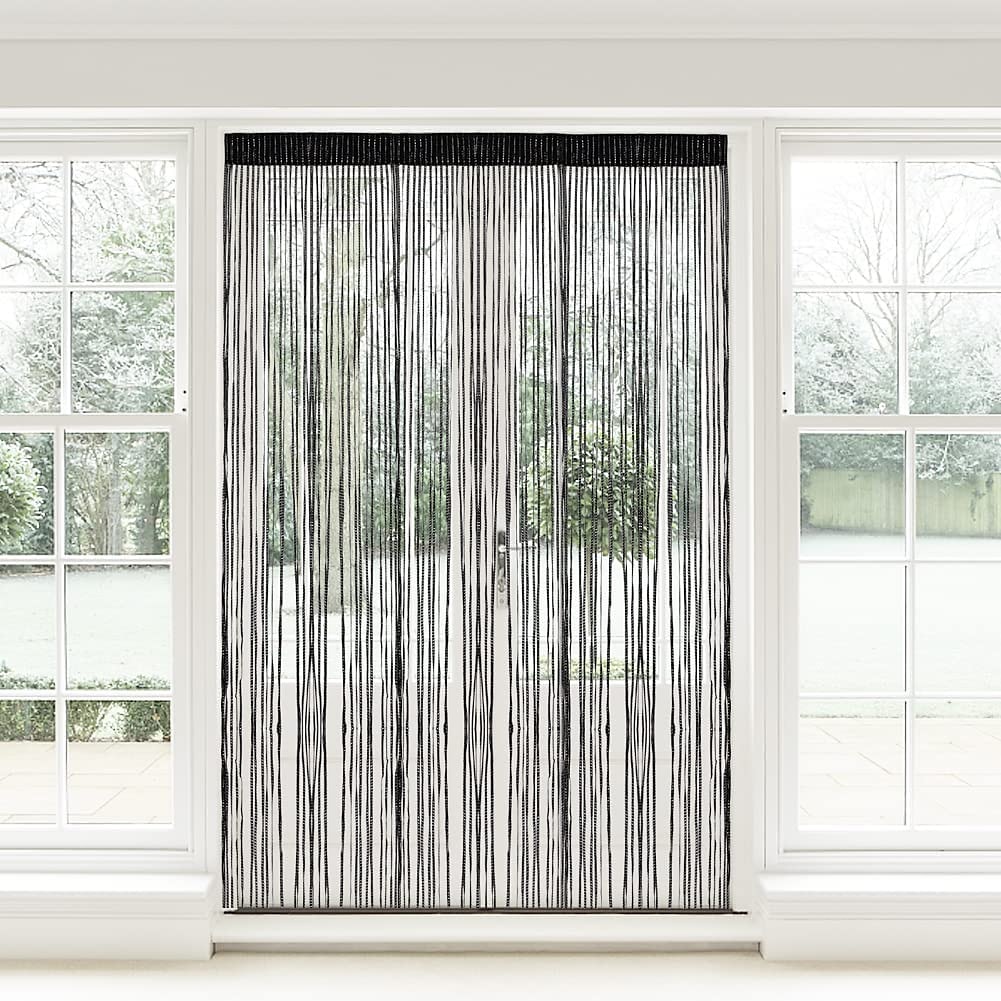 Tende A Stringhe Sparkle Tenda Della Porta Fly Tenda Bastone Della Tenda, Tende Pannello Divisorio Porta Finestra Zanzariera Per La Decorazione Della Parete Della Porta E Della Finestra,100*200cm del 2025 a $3.99 –P6
