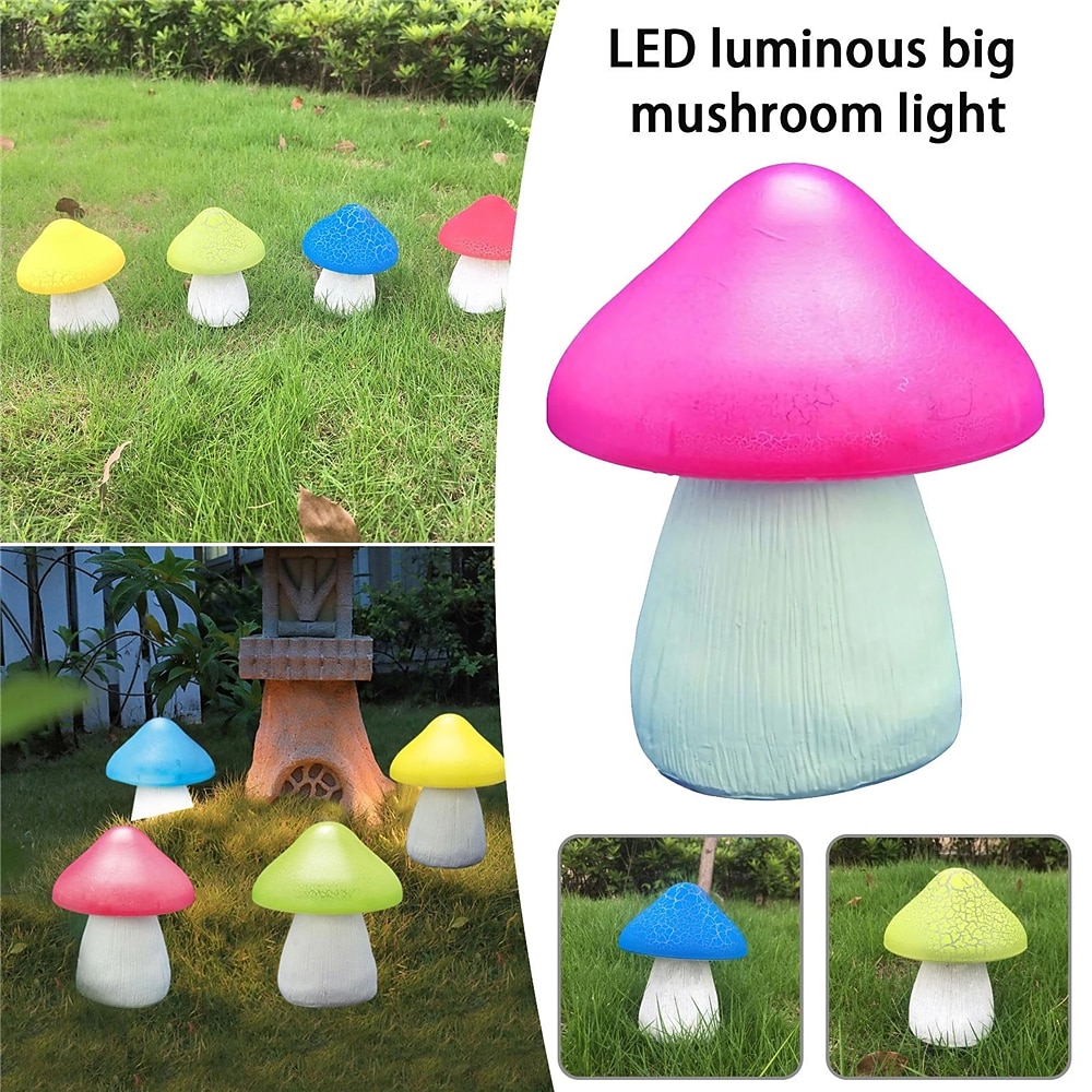 2026年 ソーラー LED 発光大型キノコライト樹脂変色庭の芝生ライト装飾ライト風景ライト  コレクション – $26.99 –P6