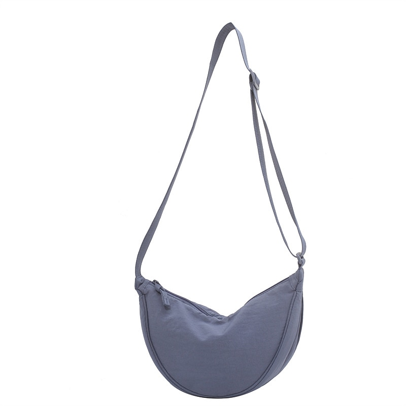 Women's Crossbody Bag Shoulder Bag Hobo Bag Nylon Daily Holiday Zipper Large Capacity Lightweight Durable Solid Color claret Lake blue Lemon Yellow 2025 - $18.99 –P17