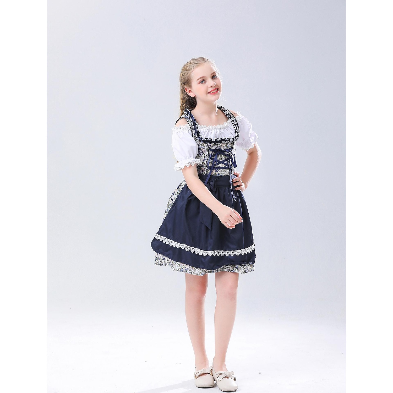 Halloween Oktoberfest Rochii Dirndl Trachtenkleader bavareză Servitoare Germană Munchen Rochie de costum tradițional Pajiști Pentru femei Fete Pânză în stil tradițional Bluză Rochie Șorț 2025 - $47.99 –P10