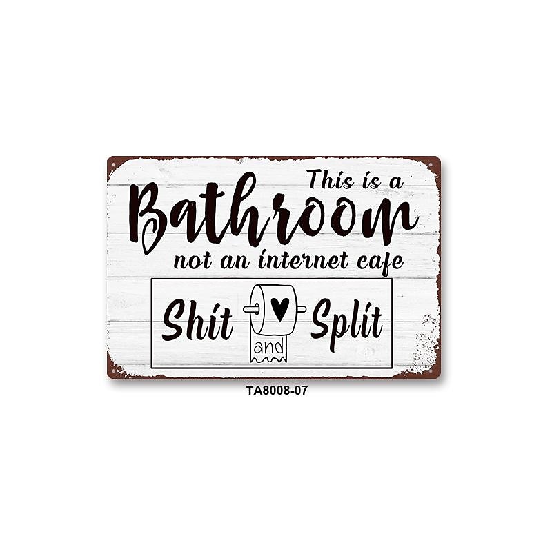 1ks sarkastická plechová cedulka koupelnová dekorace nástěnná cedule toto je koupelna není internet 20x30cm/8''x12'' 2025 - $15.49 –P7