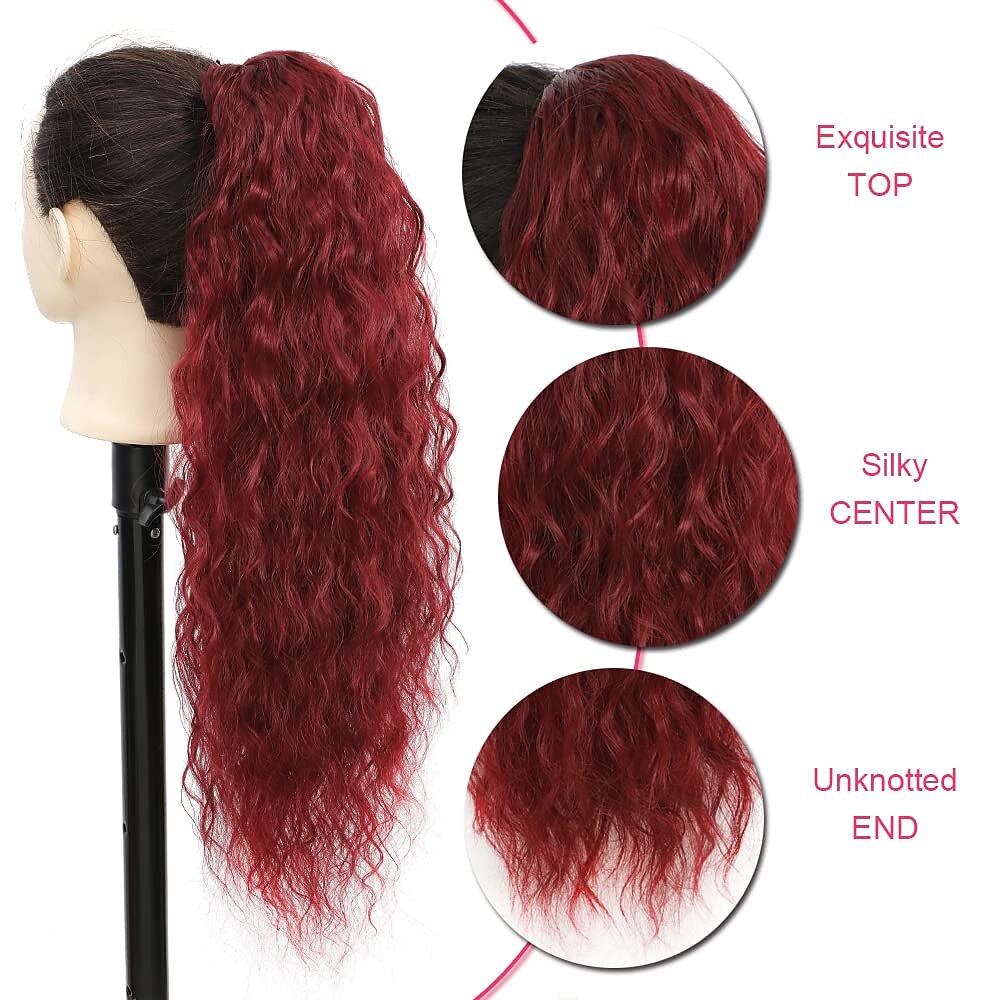 26 Inch Curly Drawstring Ponytail Extension Synthetic Long Natural Wavy Clip in Ponytail Hair Extensions Fluffy Fake Pony Tails Hair Pieces for Women 2026 - $14.99 –P10