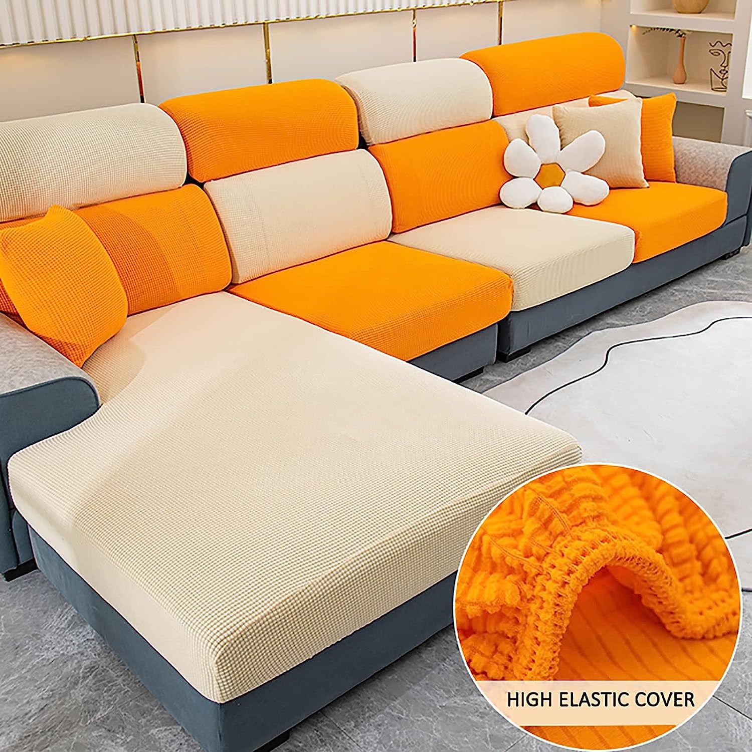 canapea extensibilă pernă scaun pernă slipcover canapea elastic fotoliu canapea fotoliu 4 sau 3 locuri gri simplu solid moale durabil lavabil 2025 - $13.99 -P13