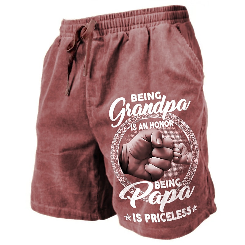 Men's Grandpa Being A PaPa Is Priceless Shorts Summer Shorts Beach Shorts Mid Waist Streetwear Hawaiian Designer Casual Daily Holiday Drawstring Elastic Waist 3D Print Designer Clothing Apparel 2025 - $19.99 –P2