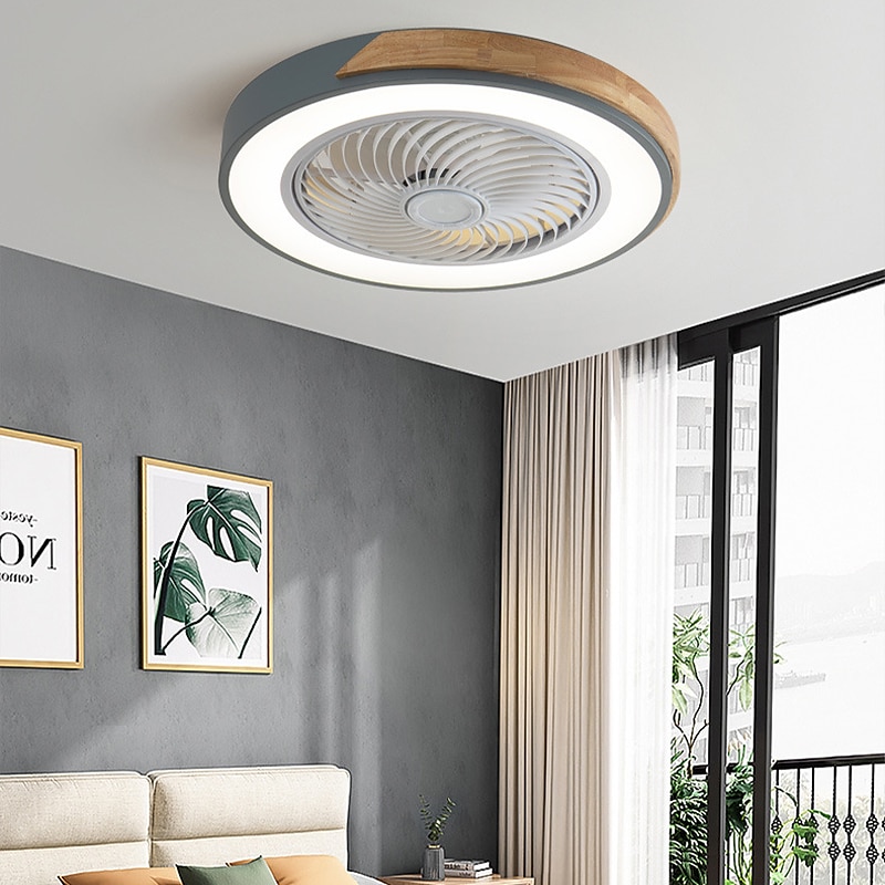 ventilateurs de plafond à led avec lumières dimmable avec contrôle à distance 20 "plafonnier encastré abat-jour en acrylique lustre chambre salon de 2025 ? $242.49 –P3