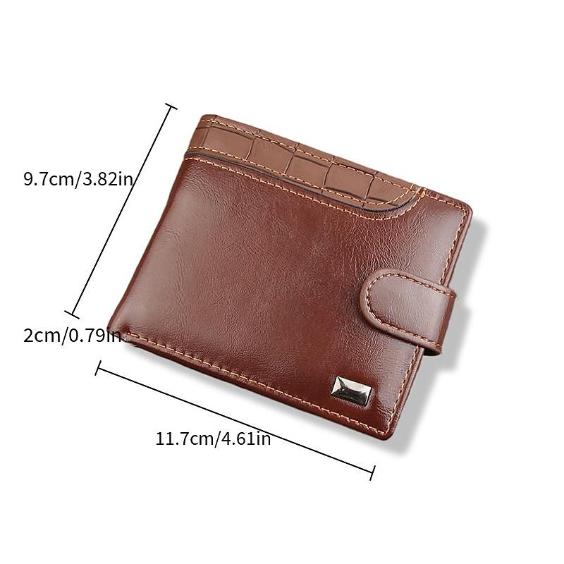 Fathers Day Gifts for Dad Men's Crocodile Style PU Leather Wallet With Zipper Multi Card Slots 2025 - $14.99 –P3