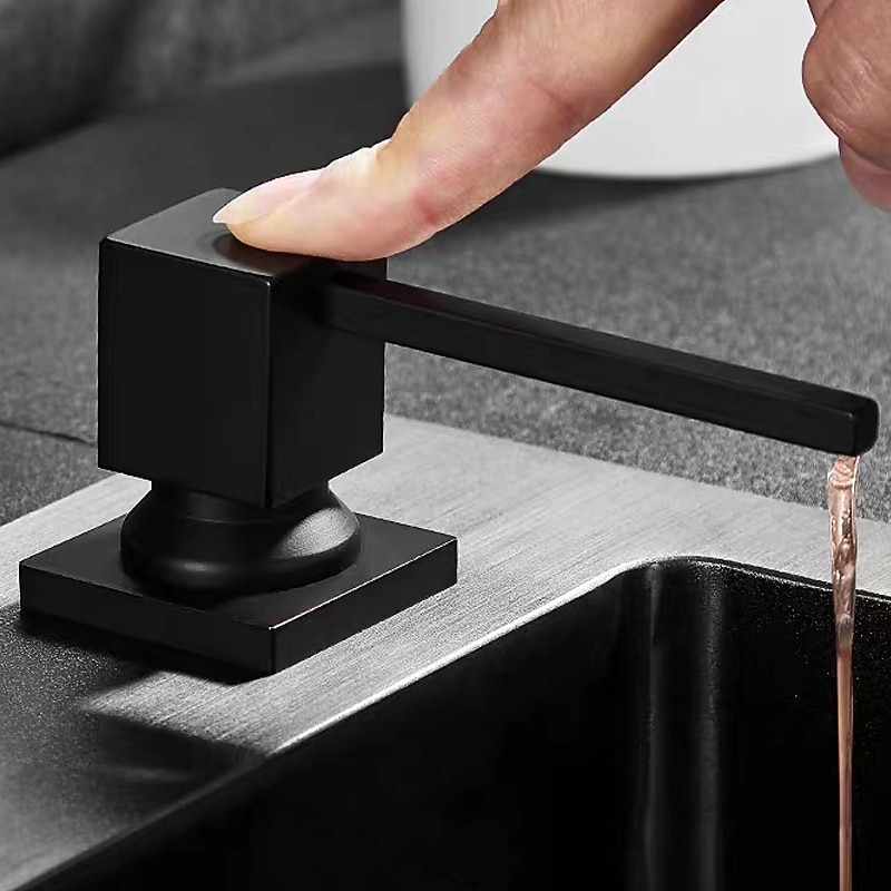 2026年 ソープディスペンサー ステンレススチール、カウンター下延長チューブキット付き、キッチンカウンタートップ内蔵シンクソープディスペンサー、17オンスボトル付き、ほとんどの石鹸容器22/26/28mmに適合します。  コレクション – $56.99 –P9