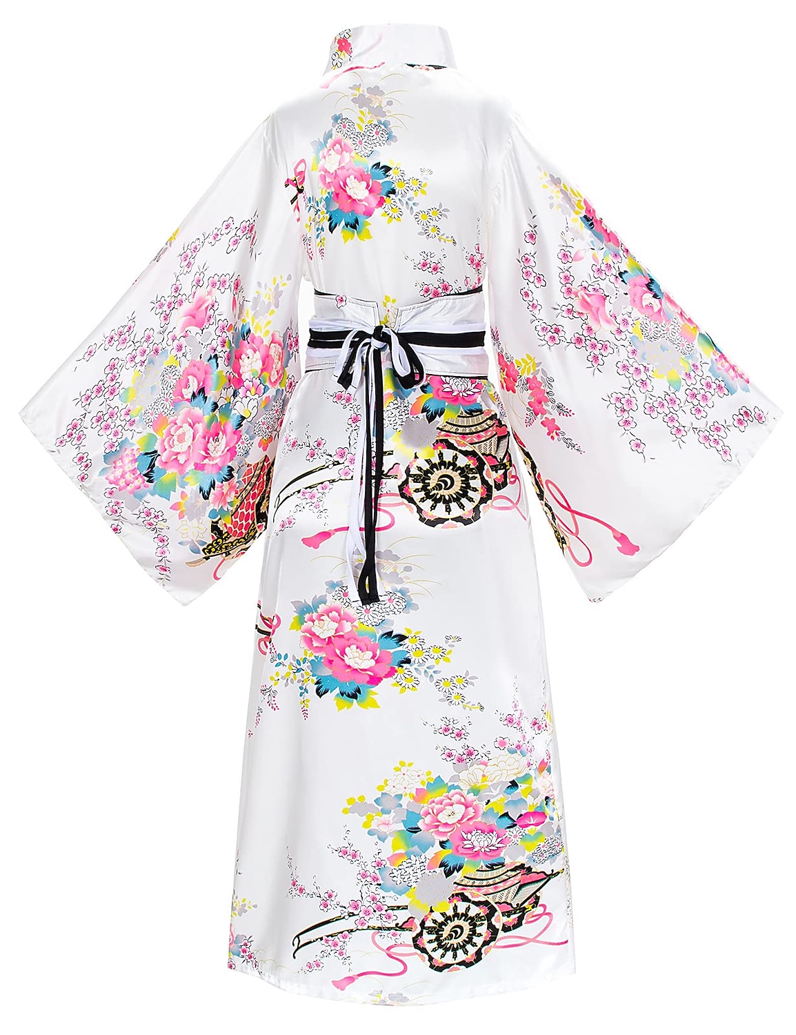 Japanese Anime Women's Kimono Robe Geisha Yukata Sweet Dress Blossom Satin Bathrobe Sleepwear Fans Socks Hair Accessories Purse 5 PCS 2025 - $68.99 –P11
