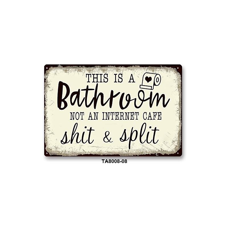 1ks sarkastická plechová cedulka koupelnová dekorace nástěnná cedule toto je koupelna není internet 20x30cm/8''x12'' 2025 - $15.49 –P8