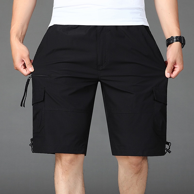 Homens Bermuda Cargo Calção Shorts de verão Shorts de Trilha Com Cordão Cintura elástica Bolso multi Tecido Conforto Macio Comprimento do joelho Ao ar livre Diário Para Noite Moda Casual Exército de 2025 por $21.99 –P5
