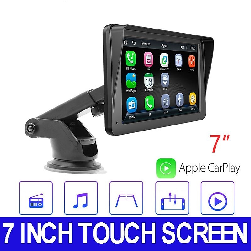 Universal 7 inch Car MP5 Radio Player Video Player Portable For Wireless  Apple CarPlay Android Auto Touch Screen For BMW VW KIA 2024 - $65.99