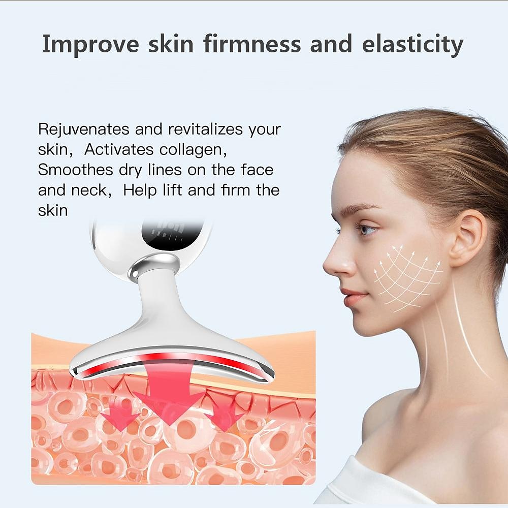 HY48 Neck Anti Wrinkle Face Lifting Beauty Device Led Photon Therapy Skin Tighten Reduce Double Chin Remove Neck Lines Valentine's Day Gift 2026 - $27.99 –P3