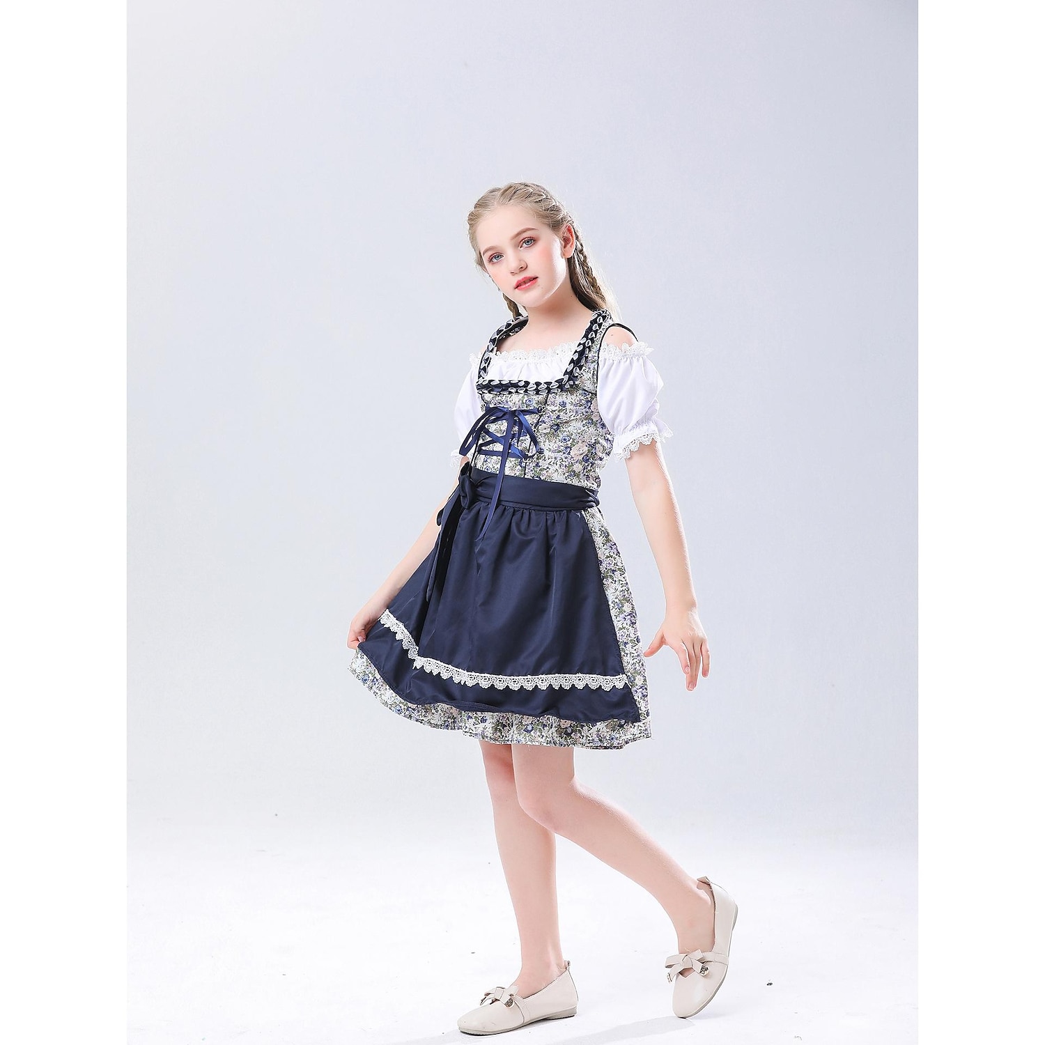 Halloween Oktoberfest Rochii Dirndl Trachtenkleader bavareză Servitoare Germană Munchen Rochie de costum tradițional Pajiști Pentru femei Fete Pânză în stil tradițional Bluză Rochie Șorț 2025 - $47.99 –P5