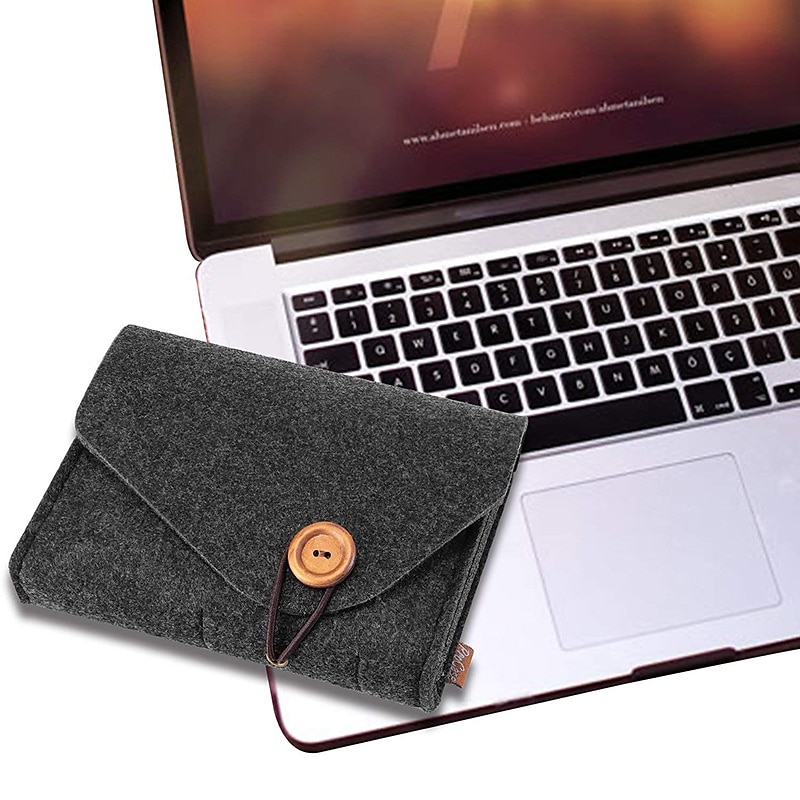 Θήκη μετασχηματιστή ρεύματος macbook τσάντα αποθήκευσης τσόχα φορητή θήκη οργάνωσης ηλεκτρονικών αξεσουάρ για τροφοδοτικό για φορητό υπολογιστή macbook pro air μαγικό ποντίκι καλώδιο φόρτισης σκληρού 2025 - $8.99 –P4