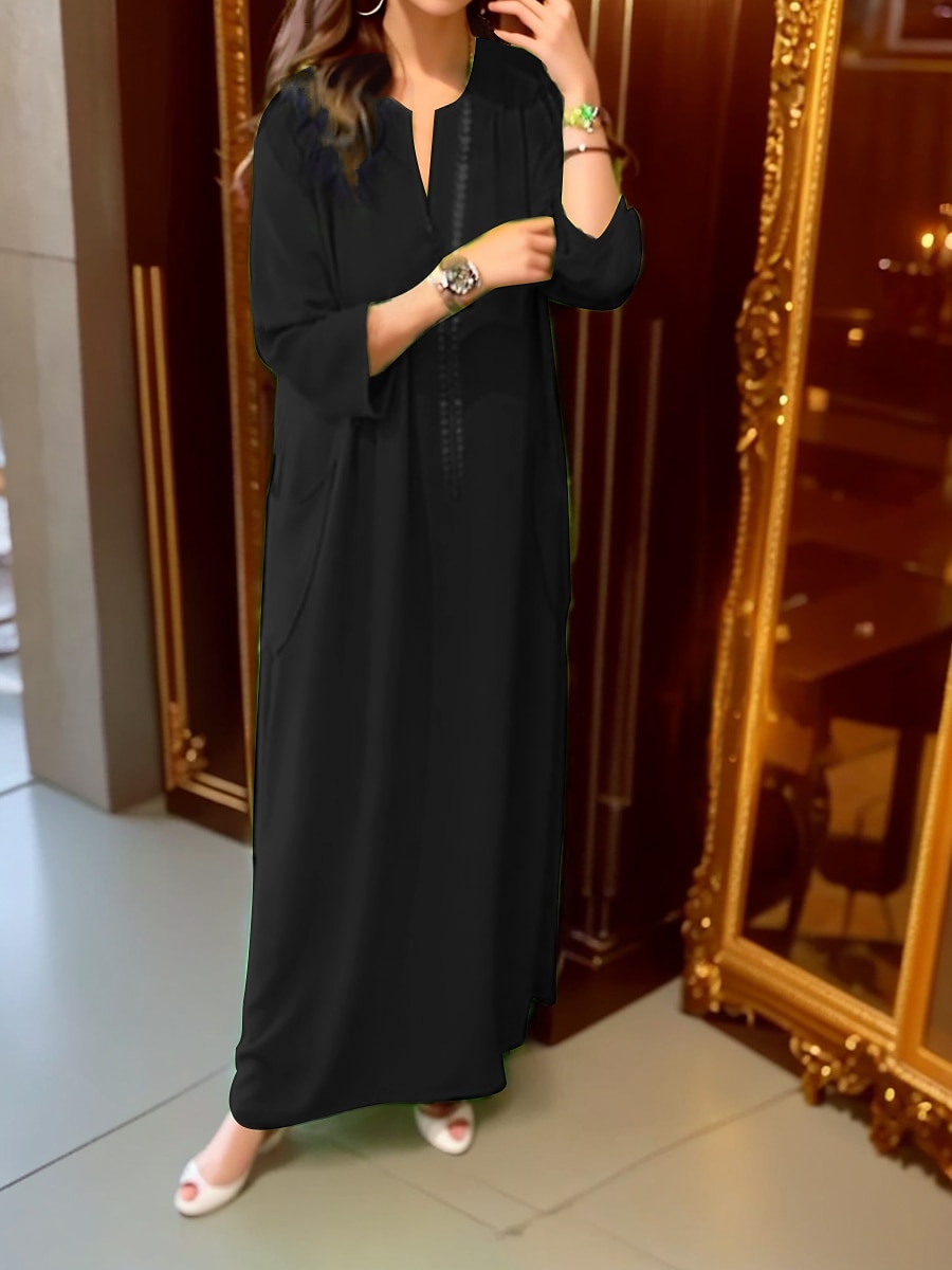 Pentru femei Rochie Maxi lungă Rochie Lunga Rochie Maxi Rochie casual Rochie imprimata Rochie de primăvară De Bază Clasic Modern În aer liber Vacanță Zilnic Potrivire Largă Frunză Simplu Lungime 2025 - $28.99 –P3