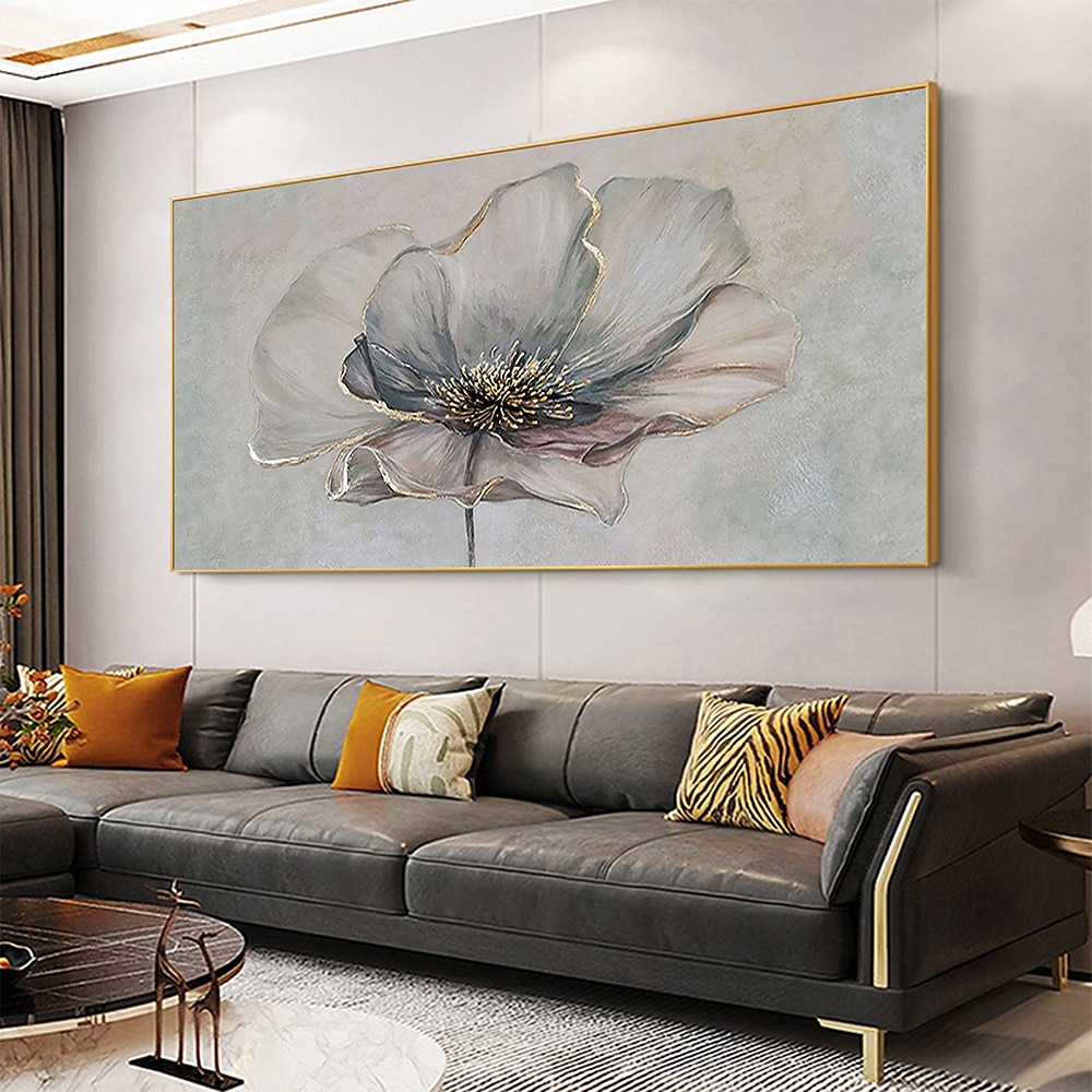 Handmade Hand Painted Wall Art Abstract Colorful Flower Texture Oil ...