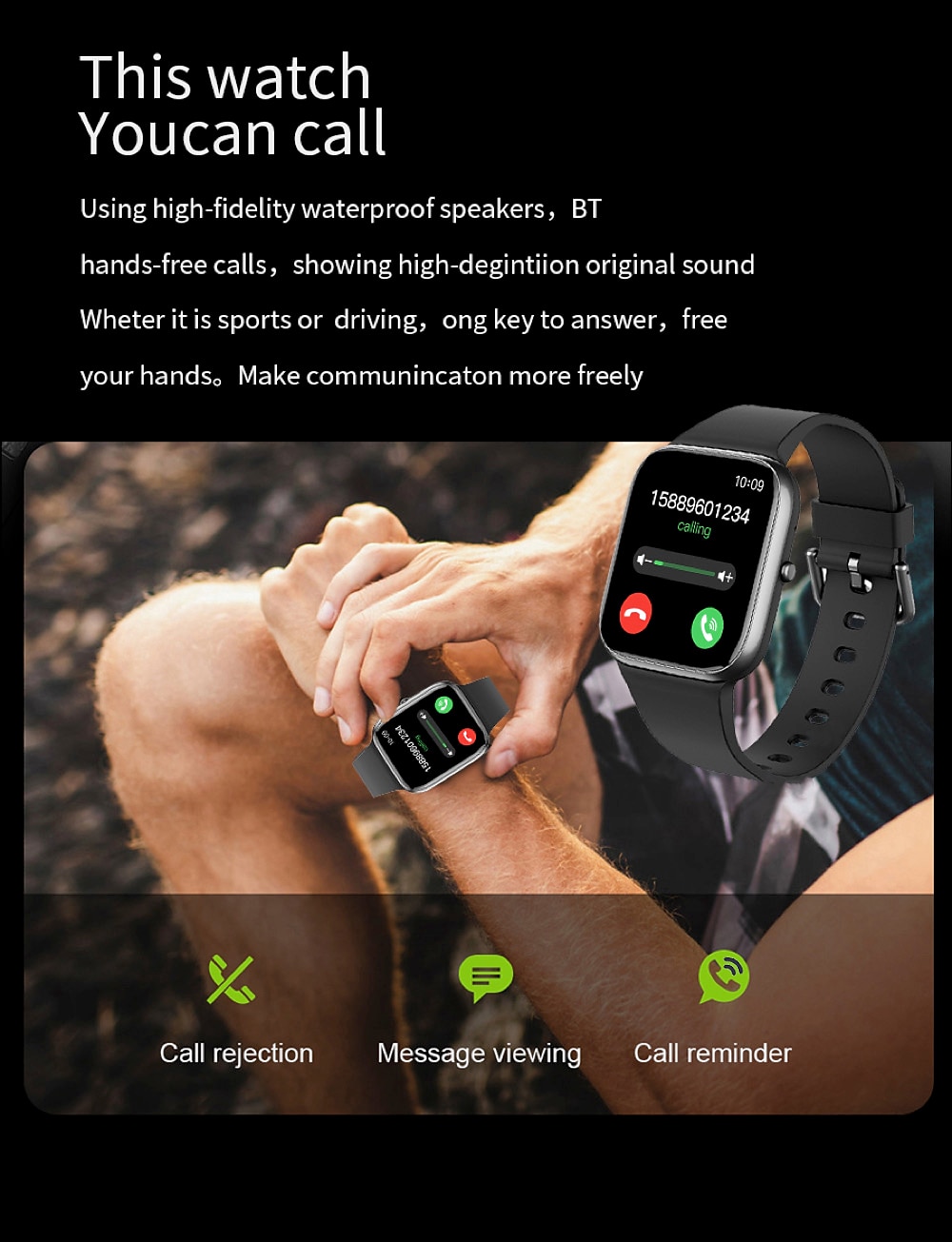 2025年 Y9PRO スマートウォッチ 1.85'' スマートウォッチ フィットネス ランニングウォッチ Bluetooth 通話 万歩計 リマインダー 血糖値 心拍数モニタリング 音楽再生 Android iOS 対応 メンズ レディース  コレクション – $38.99 –P4