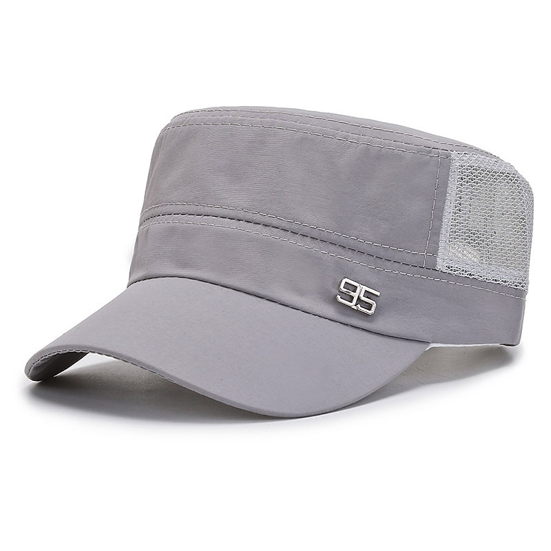 Men's Military Cap Cadet Hat Black Deep Blue Polyester Travel Beach Outdoor Vacation Plain Adjustable Sunscreen Breathable 2025 - $16.49 –P6