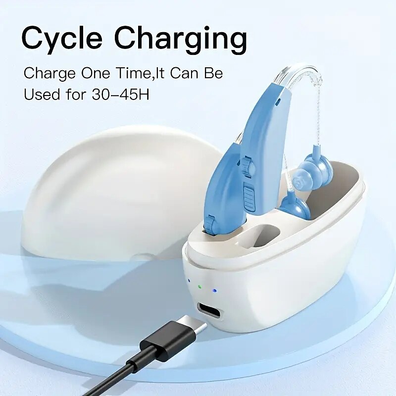 Mini Rechargeable Hearing Aid Digital Bte Hearing Aids Adjustable Tone Sound Amplifier Portable Deaf Elderly Digital Hearing Aid 2025 - $73.99 –P2