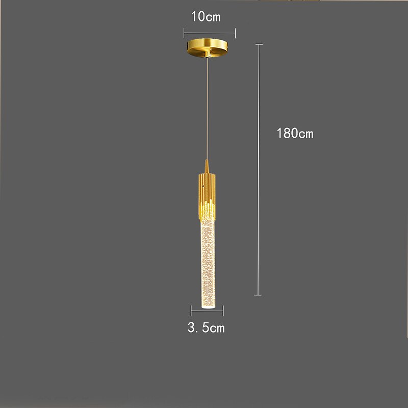 lampada a sospensione a led dimmerabile 1/2/4/5/8 testa lampada moderna in cristallo per isola da cucina, illuminazione a sospensione regolabile per isola cucina, lampadario a led in oro nero per sala del 2025 a $490.49 –P1